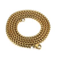 Halskette, Edelstahl, plattiert, Modeschmuck, keine, 3mm, Länge:23.62 ZollInch, verkauft von PC