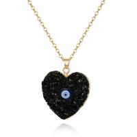 Evil Eye Jewelry Necklace, Tibetan Style, with Resin, with 1.96inch extender chain, plated, Unisex & different styles for choice, Length:Approx 19.6 Inch, Sold By PC