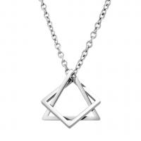 Zinc Alloy Jewelry Necklace Triangle plated Unisex & hollow nickel lead & cadmium free Length Approx 23.6 Inch Sold By PC