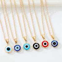Evil Eye Jewelry Necklace Resin with Zinc Alloy with 1.96inch extender chain plated oval chain & for woman Length Approx 19.6 Inch Sold By PC