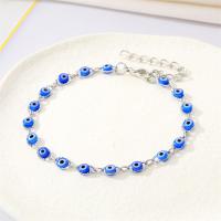 Evil Eye Jewelry Bracelet Zinc Alloy with Resin plated fashion jewelry & for woman 90mm Sold By PC