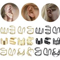 Fashion Earring Cuff and Wraps Zinc Alloy plated 12 pieces & Unisex nickel lead & cadmium free 8mm 1.2mm Sold By Set
