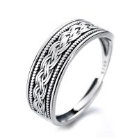 Cеребряное кольцо, 925 пробы, Регулируемый & Мужская & разные стили для выбора, серебряный, продается PC