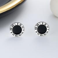 925 Sterling Silver Stud Earring, epoxy gel, for woman, silver color, 10x10mm, Sold By Pair
