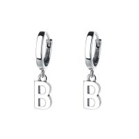 Huggie Hoop Drop Earring, 925 Sterling Silver, for woman, silver color, 10x20mm, Sold By Pair