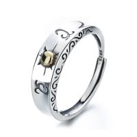 Cеребряное кольцо, 925 пробы, Другое покрытие, Регулируемый & разные стили для выбора & Женский, серебряный, продается PC
