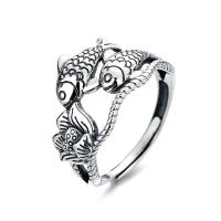 Sterling Silver smycken finger ring, 925 sterling silver, Justerbar & för kvinna & ihålig, silver, Säljs av PC