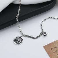 925 Sterling Silver Necklaces, for woman, silver color, Length:Approx 16.53 Inch, Sold By PC