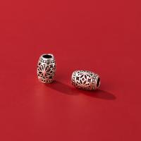 925 Sterling Silver Spacer Bead, polished, hollow, silver color, 5.50x7.50mm, Sold By PC