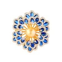 Cubic Zirconia Brooch Brass micro pave cubic zirconia & for woman nickel lead & cadmium free Sold By PC