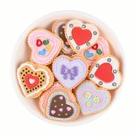 Mobile Phone DIY Decoration, Resin, Heart, stoving varnish, more colors for choice, 31x32mm, Approx 100PCs/Bag, Sold By Bag