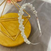 Haarreif, Zinklegierung, mit Kristall & Kunststoff Perlen, silberfarben plattiert, für die Fotografie & für Braut & verschiedene Stile für Wahl, frei von Nickel, Blei & Kadmium, 120mm, verkauft von PC