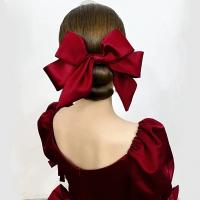 Cloth Bowkont Hair Clip, handmade, for bridal, more colors for choice, 240x160mm, Sold By PC