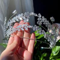 Bridal Tiaras Zinc Alloy plated for bridal & with cubic zirconia nickel lead & cadmium free Sold By PC