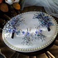 Crystal Sieraden Sets, haar clip & oorbel, Kristal, handgemaakt, voor bruids, 12*CM ; 7.5CM, Verkocht door Stel