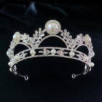 Bridal Tiaras Zinc Alloy plated for bridal & with rhinestone nickel lead & cadmium free 140mm Sold By PC
