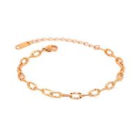 Bracelet d'acier titane, Placage de couleur d'or, bijoux de mode & pour femme, Longueur:Environ 5.9 pouce, Vendu par PC