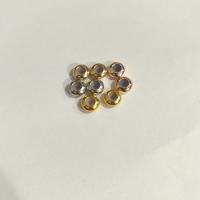 Messing Stopper-Perlen, mit Silikon, plattiert, DIY & verschiedene Größen vorhanden, keine, frei von Nickel, Blei & Kadmium, Bohrung:ca. 2mm, verkauft von PC