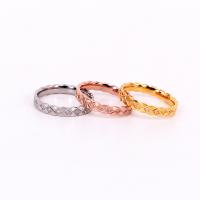 Titantium Steel finger ring, Titan Stål, plated, olika storlek för val & för kvinna & med strass, fler färger för val, Hål:Ca 2mm, Storlek:5-9, Säljs av PC