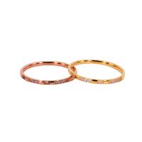 Titanium Steel Finger Ring plated & for woman & with rhinestone Approx 2mm US Ring Sold By PC