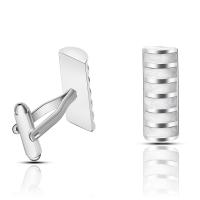 Cufflinks, Tibetan Style, platinum color plated, for man & enamel, more colors for choice, 9x23mm, Sold By Pair