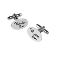 Cufflinks, Tibetan Style, platinum color plated, for man, 20x14mm, Sold By Pair