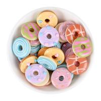 Mobile Phone DIY Decoration Resin Donut stoving varnish 25mm Approx Sold By Bag