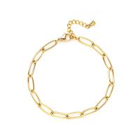 Stainless Steel Jewelry Bracelet, 304 Stainless Steel, with 1.18Inch extender chain, Vacuum Plating, for woman, more colors for choice, 4mm, Length:Approx 6.3 Inch, Sold By PC