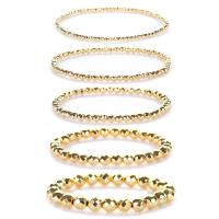 Hématite bracelet, polygone, Placage de couleur d'or, normes différentes pour le choix & pour femme & facettes, plus de couleurs à choisir, Vendu par PC
