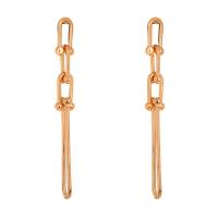 Zinc Alloy Drop Earrings zinc alloy post pin polished for woman golden nickel lead & cadmium free Sold By Pair