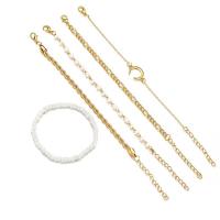 Zinc Alloy Bracelet Set bracelet with Plastic with 1.97 2.13 2.17Inch extender chain plated vintage & for woman nickel lead & cadmium free Length Approx 6.14 Inch Approx 6.42 Inch Approx 6.5 Inch Approx 6.69 Inch Approx Sold By Bag