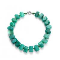 Agate Necklace with Polyester & Zinc Alloy silver color plated Unisex Length 50-52 cm Sold By PC