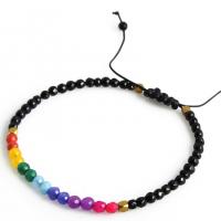 Dyed Jade Bracelet Round Unisex & adjustable multi-colored 150mm Sold By PC