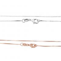 Brass Necklace Chain plated high quality plated & box chain nickel lead & cadmium free Length Approx 18 Inch Sold By Lot