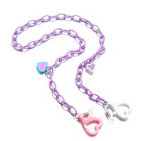Acrylic Mask Chain Holder with Polymer Clay Heart anti-skidding & for children Length Approx 21.6 Inch Sold By PC