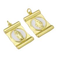 Brass Jewelry Pendants gold color plated & enamel Approx 3mm Sold By PC