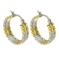 Stainless Steel Hoop Earring for woman 6*25mm Sold By Pair