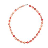 Natural Gemstone Necklace Natural Stone with Zinc Alloy for woman pink Length 52.5 cm Sold By PC