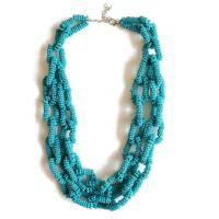 Resin Necklace, with Tibetan Style, multilayer & for woman, more colors for choice, Length:49 cm, Sold By PC