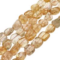 Naturlig krystal perler, Citrin, Uregelmæssig, du kan DIY, gul, 17x17x12mm, Solgt Per 38 cm Strand