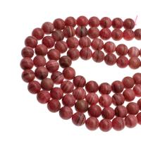 Natural Rhodonite Beads Rhodochrosite Round DIY red Sold Per 38 cm Strand