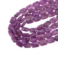 Perles en marbre naturel, marbre teint, cadre, DIY, violet, 14x14x7mm, Vendu par 38 cm brin