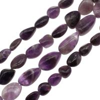Natürliche Amethyst Perlen, Unregelmäßige, DIY, violett, 35x15x2mm, verkauft per 38 cm Strang