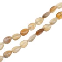 Natürliche Streifen Achat Perlen, Tropfen, DIY, gemischte Farben, 14x10x5mm, verkauft per 38 cm Strang
