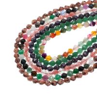 Gemstone Smycken Pärlor, Ädelsten, Star Cut Faceted & DIY, fler färger för val, 8x7x7mm, Såld Per 38 cm Strand