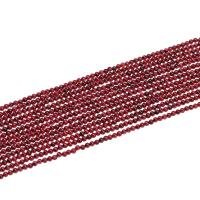 Marmor Beads, Farvet Marble, Runde, du kan DIY, rød, 2x2mm, Solgt Per 38 cm Strand