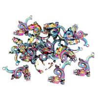 Zinc Alloy smykker halskæde, Drage, Unisex & forskellige stilarter for valg, flerfarvede, nikkel, bly & cadmium fri, 27x50x7mm, Længde Ca. 17.72 inch, Solgt af PC