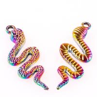 Zinc Alloy smykker halskæde, Snake, Unisex & forskellige stilarter for valg, flerfarvede, nikkel, bly & cadmium fri, 14.50x43x5mm, Længde Ca. 17.72 inch, Solgt af PC