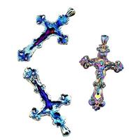 Tibetan Style Jewelry Necklace, Cross, Unisex & different styles for choice, multi-colored, nickel, lead & cadmium free, 33x59mm, Length:Approx 17.72 Inch, Sold By PC