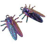 Zinc Alloy Jewelry Necklace Cicada Unisex multi-colored nickel lead & cadmium free Length Approx 17.72 Inch Sold By PC